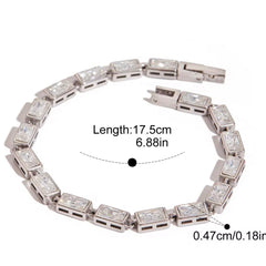 Rectangle tennis bracelet