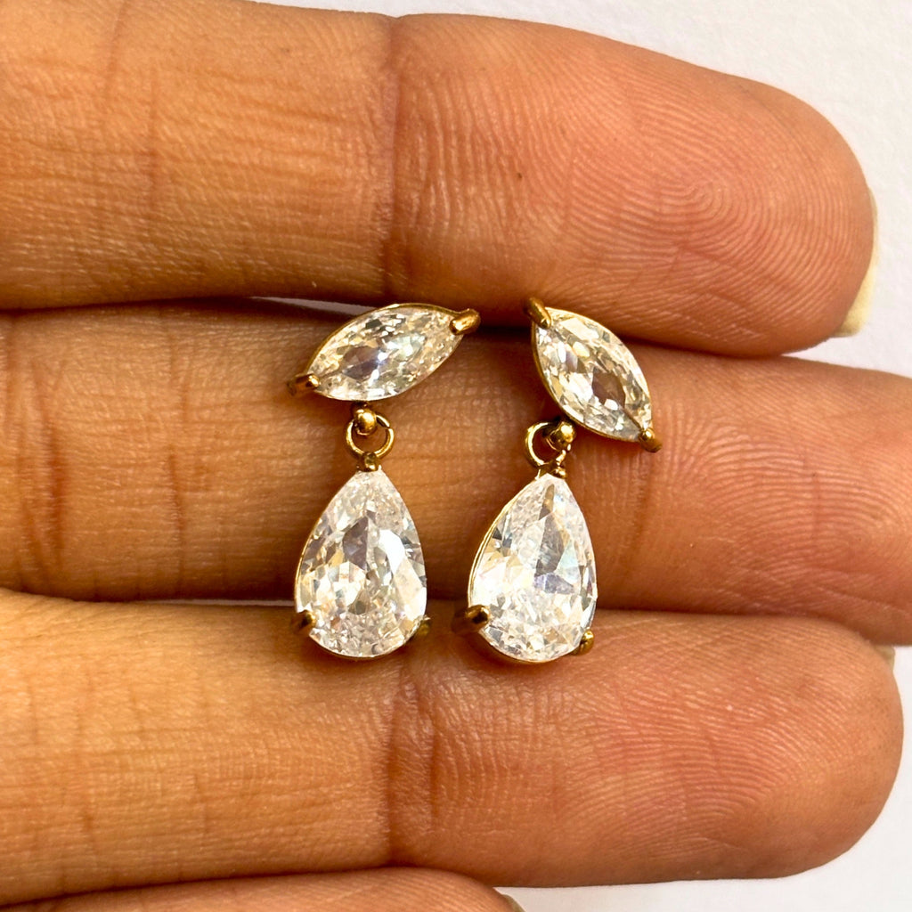 Marquise cut studs