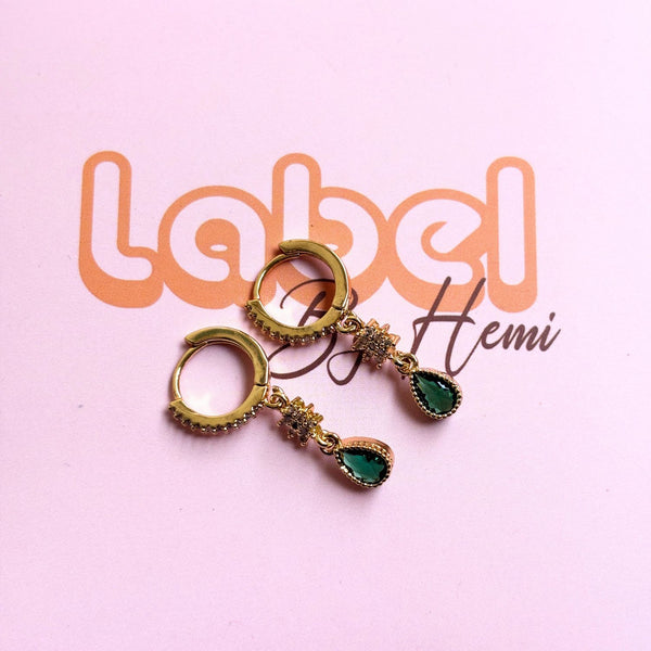 Green Drop hoops