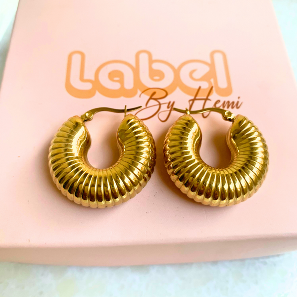 Spiral Gold Hoops