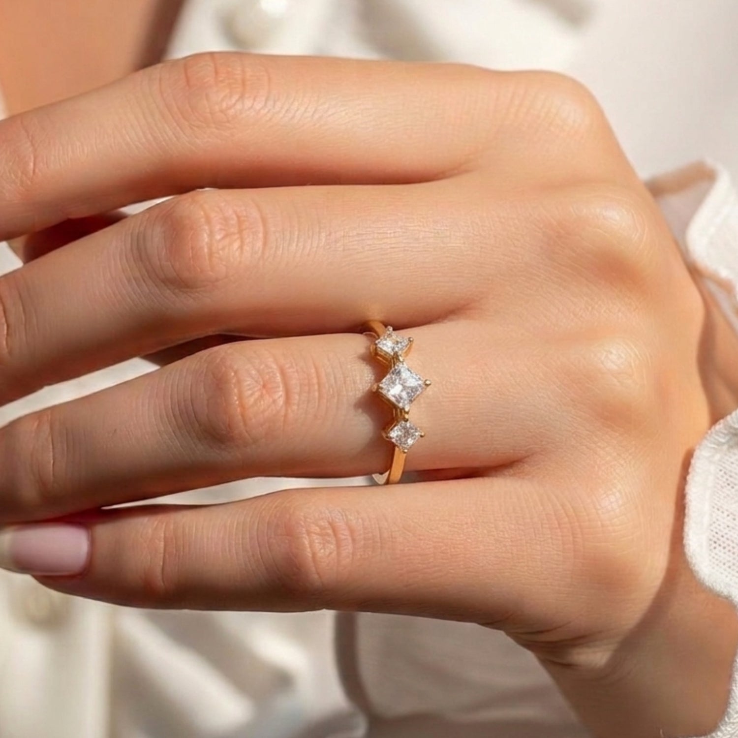 Square stone Ring