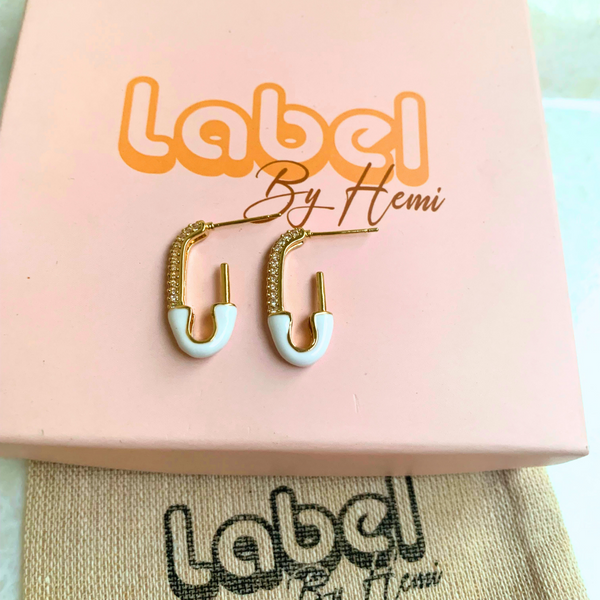The White Pin Earring