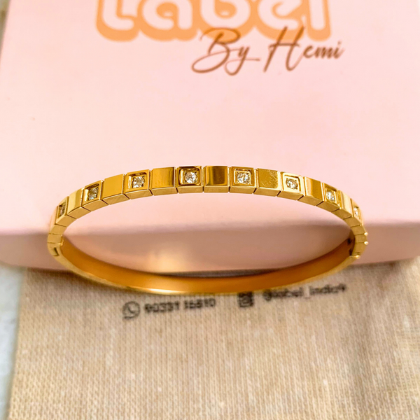 Square Gold Stone Bracelet