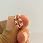 pink basic hoops