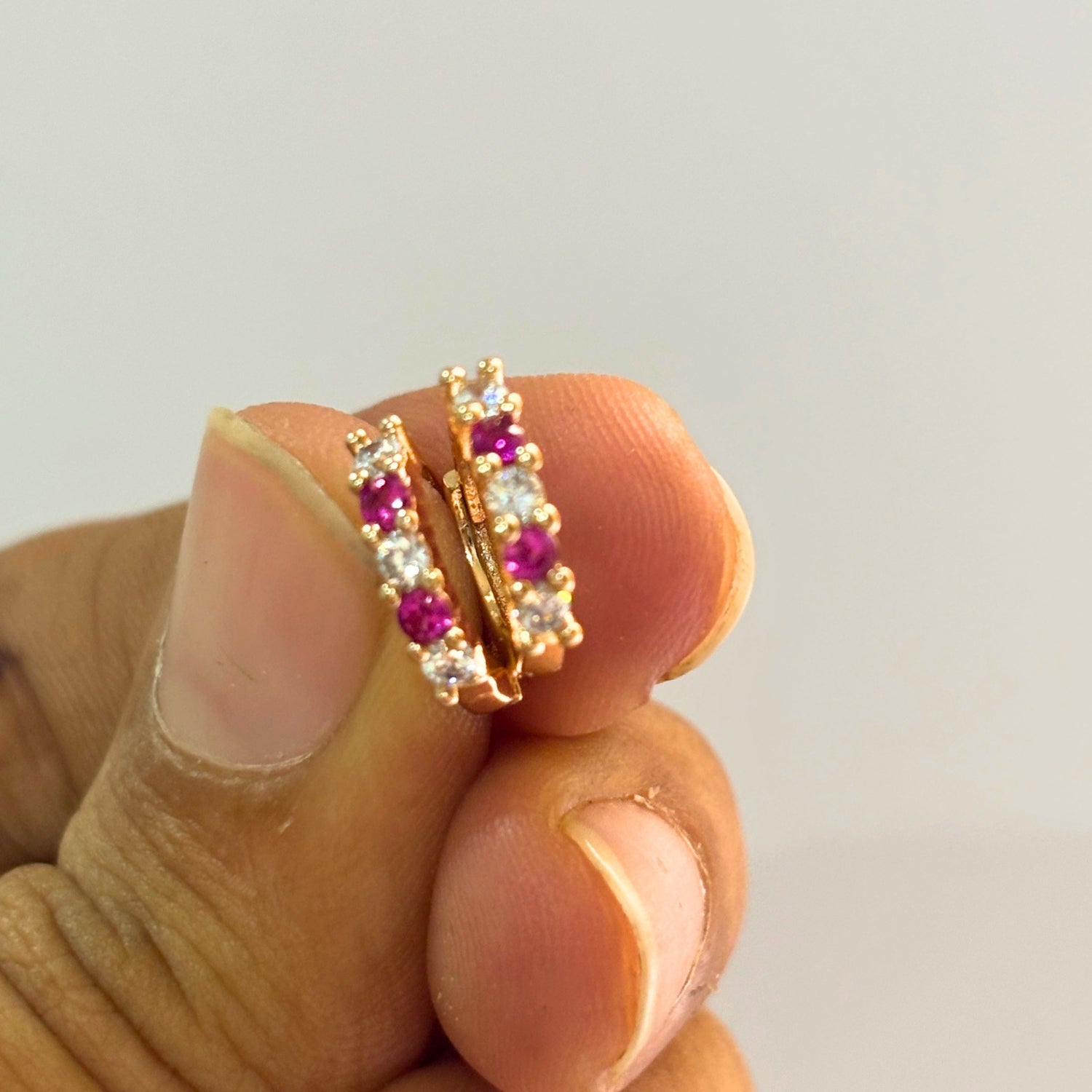 pink basic hoops