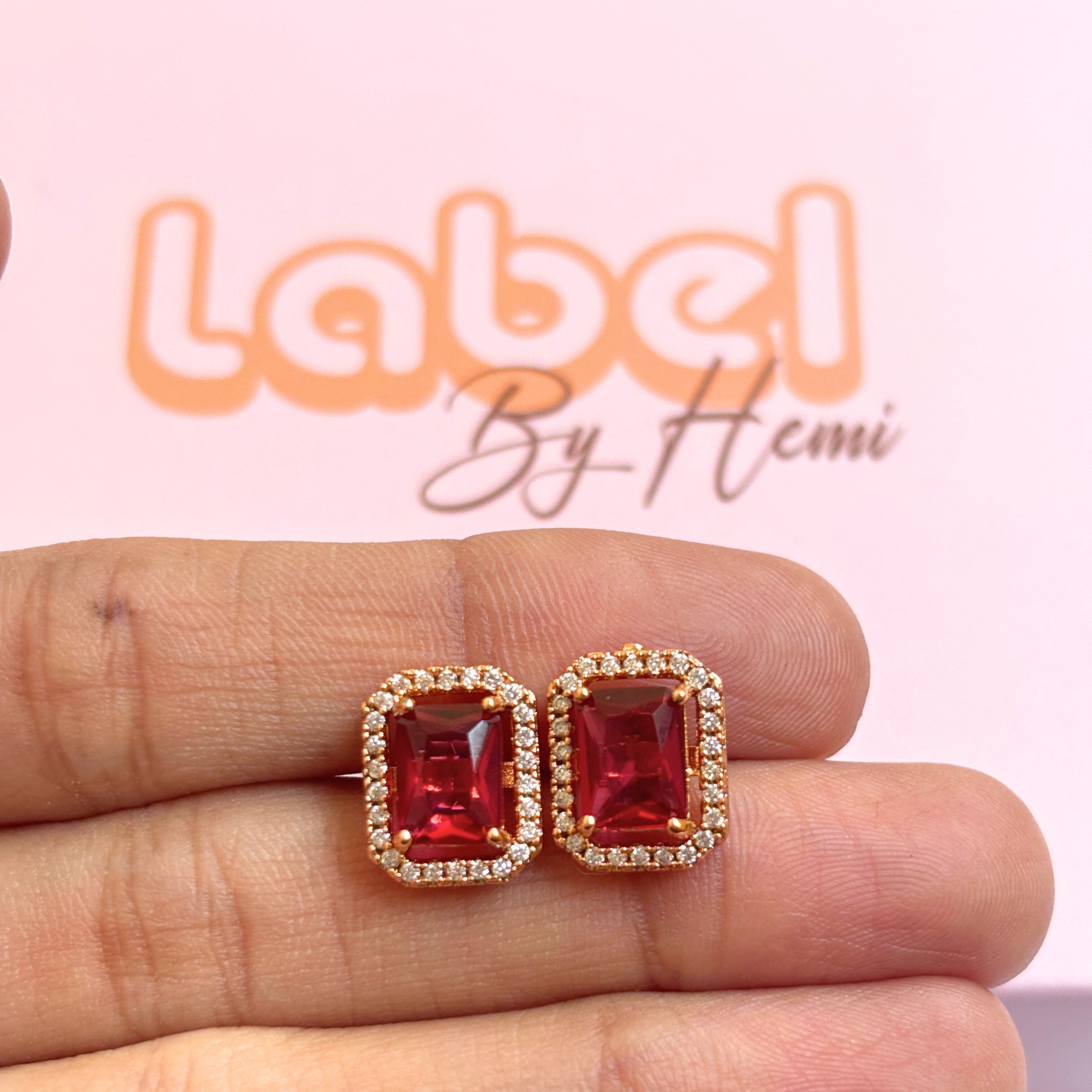 Ruby Radiance Studs