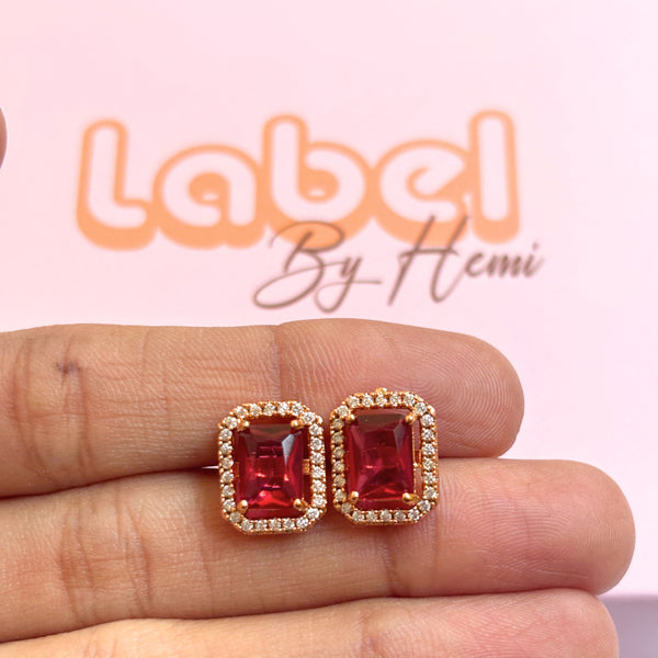 Ruby Radiance Studs