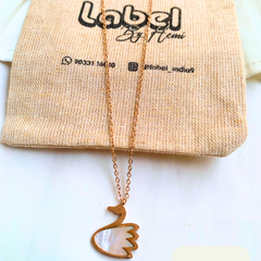 MOP White Swan Necklace