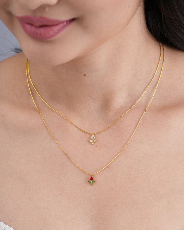 rose petal  Necklace