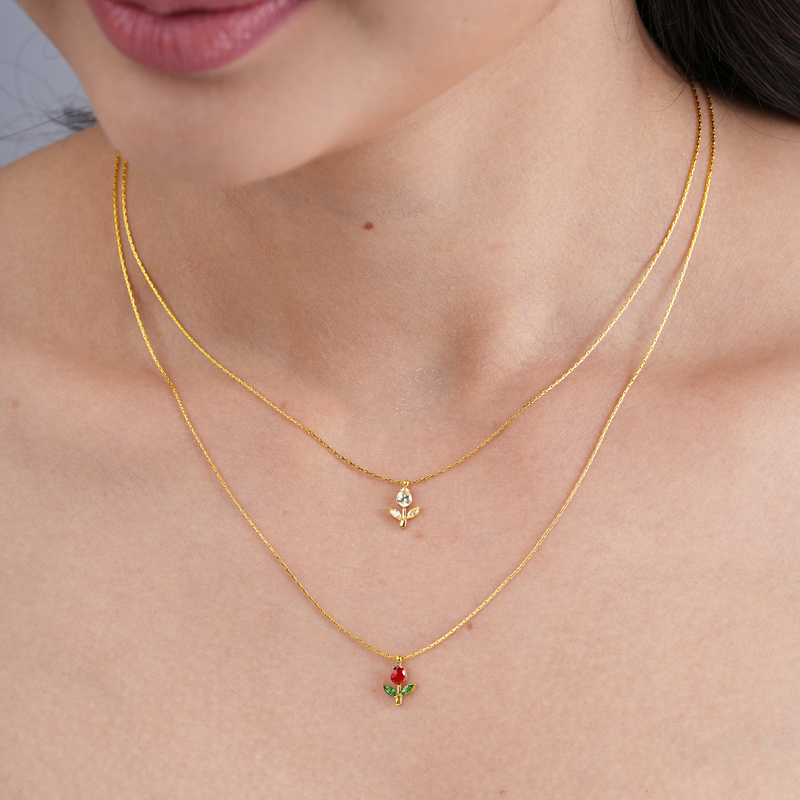 rose petal  Necklace