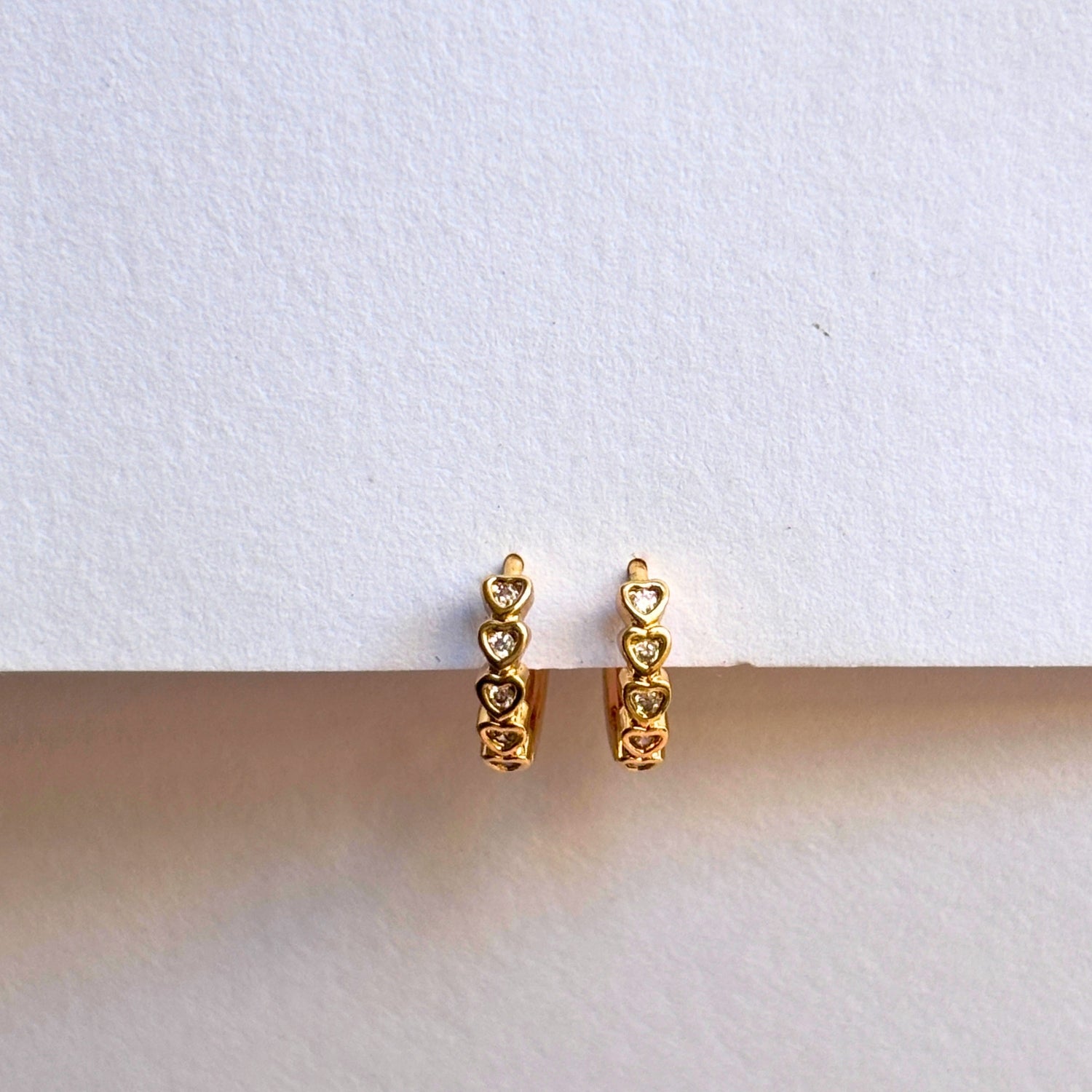 Heart mini hoops