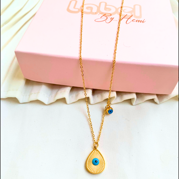 Evil Eye Drop Eye Necklace