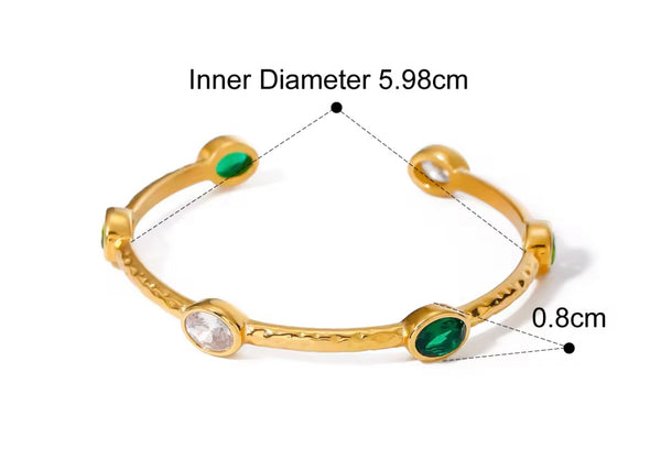 Emerald cuff Bracelet