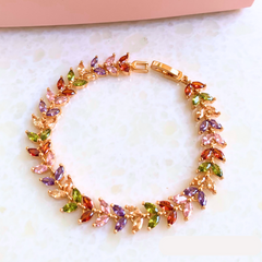 Multi Color Leaves Loose Bracelet