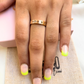 Roman Letter Rose Gold Ring