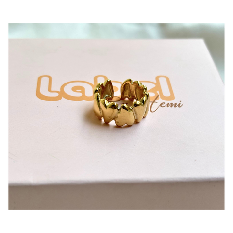 Heart Gold plated Ring