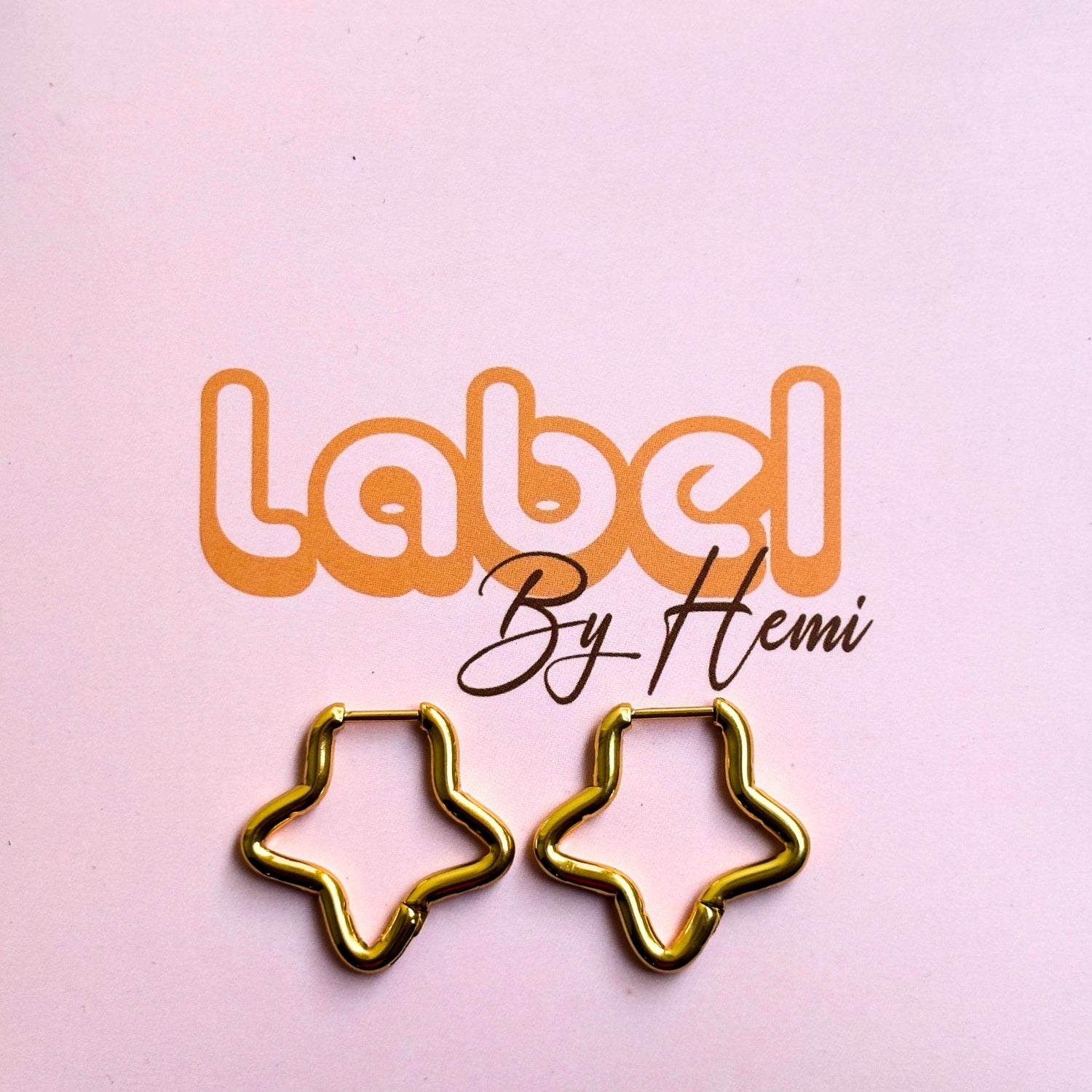 Thin Star Hoops