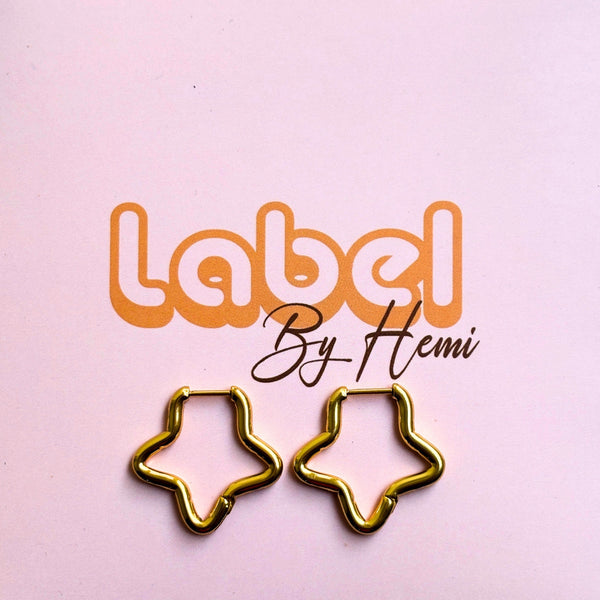 Thin Star Hoops