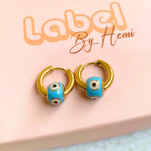 Evil Eye Round Eye Hoops