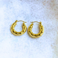 Round Pressed Gold Hoops