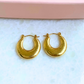 Rustic Gold Hoops