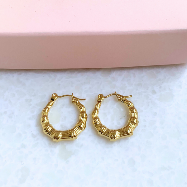 Knotted Gold Hoops