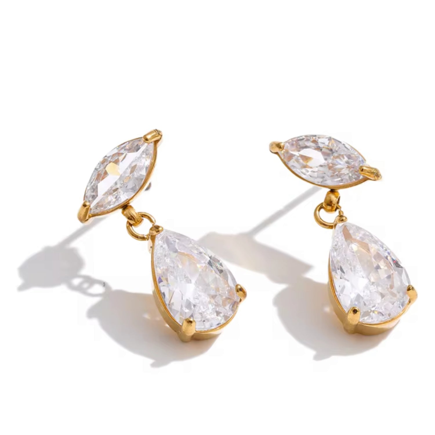 Marquise cut studs