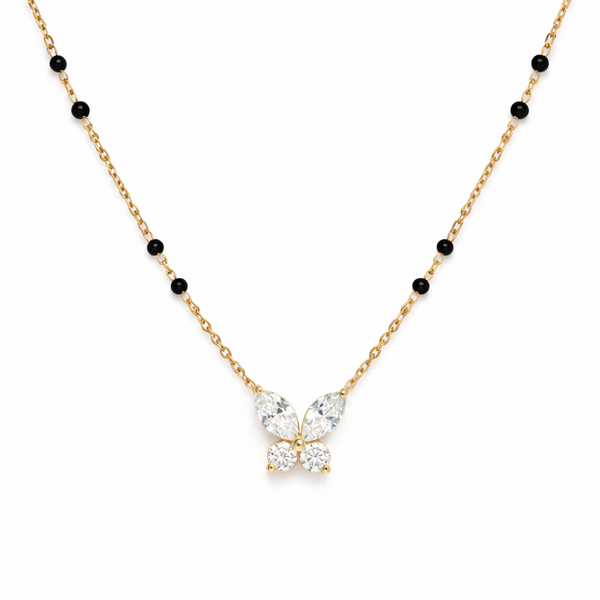 Butterfly small bead mangalsutra
