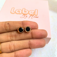 Rose Gold Button Studs