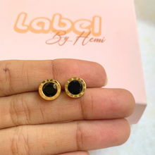 Gold Button Studs