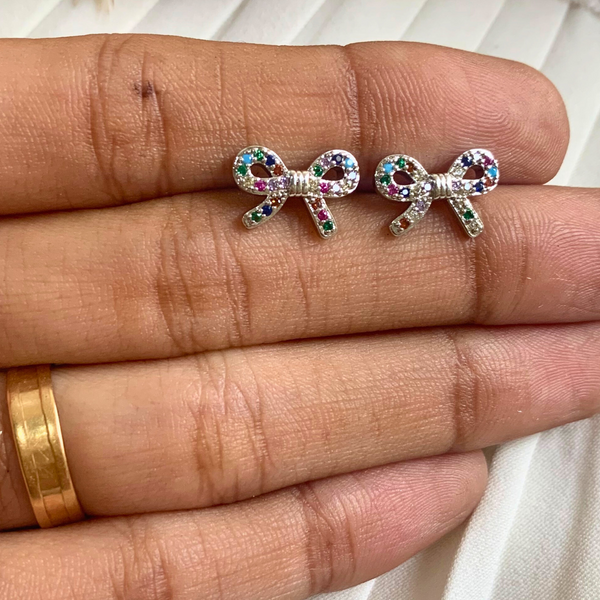 Multi Stone Bow Studs