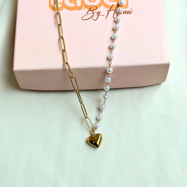 Heart Pearl Necklace