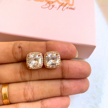 Square Diamond Studs