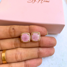 Square Diamond Studs