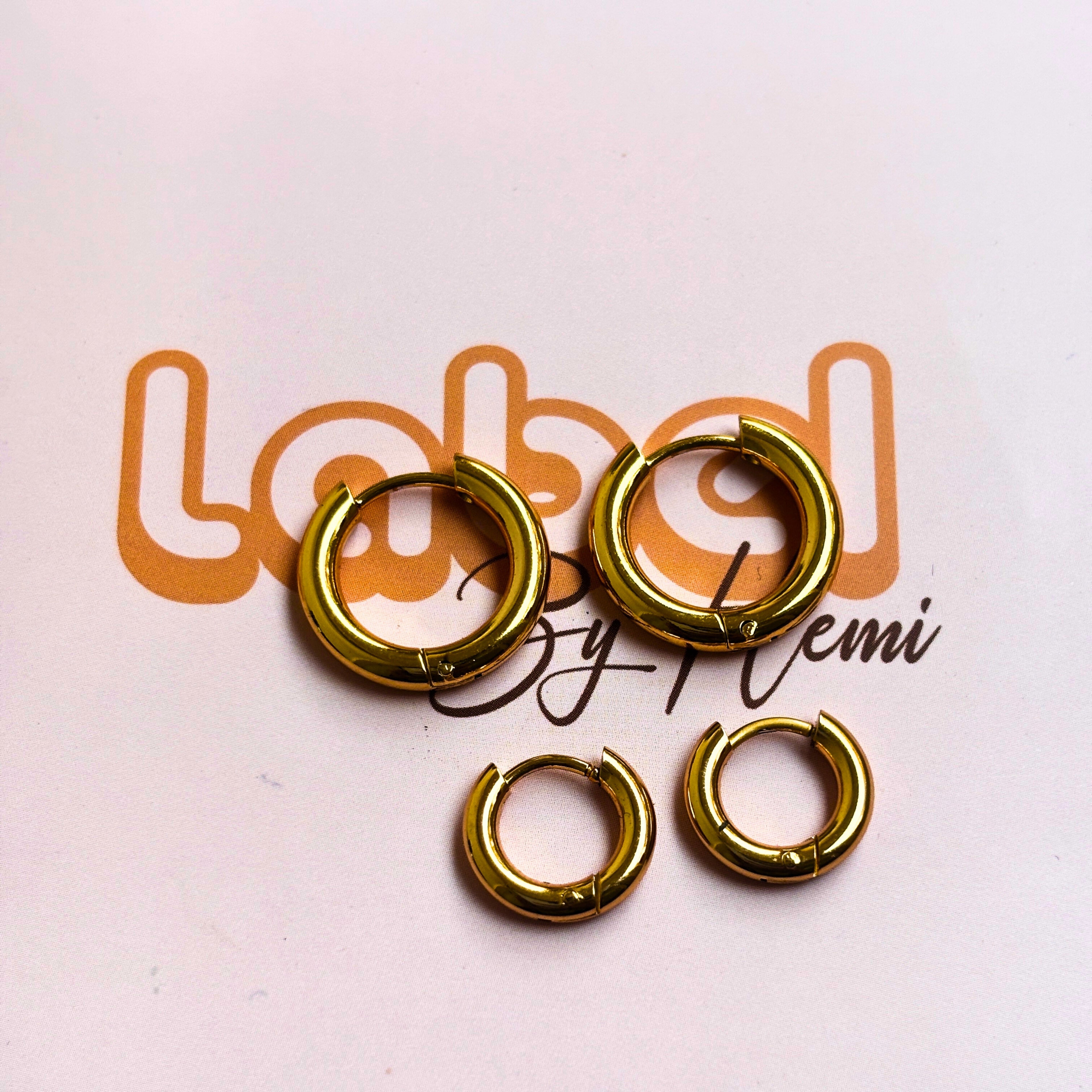 Medium hoop Earrings set of 2