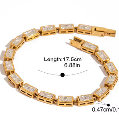 Rectangle tennis bracelet