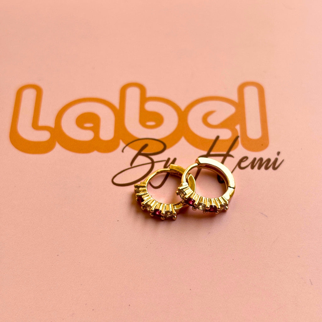 pink basic hoops
