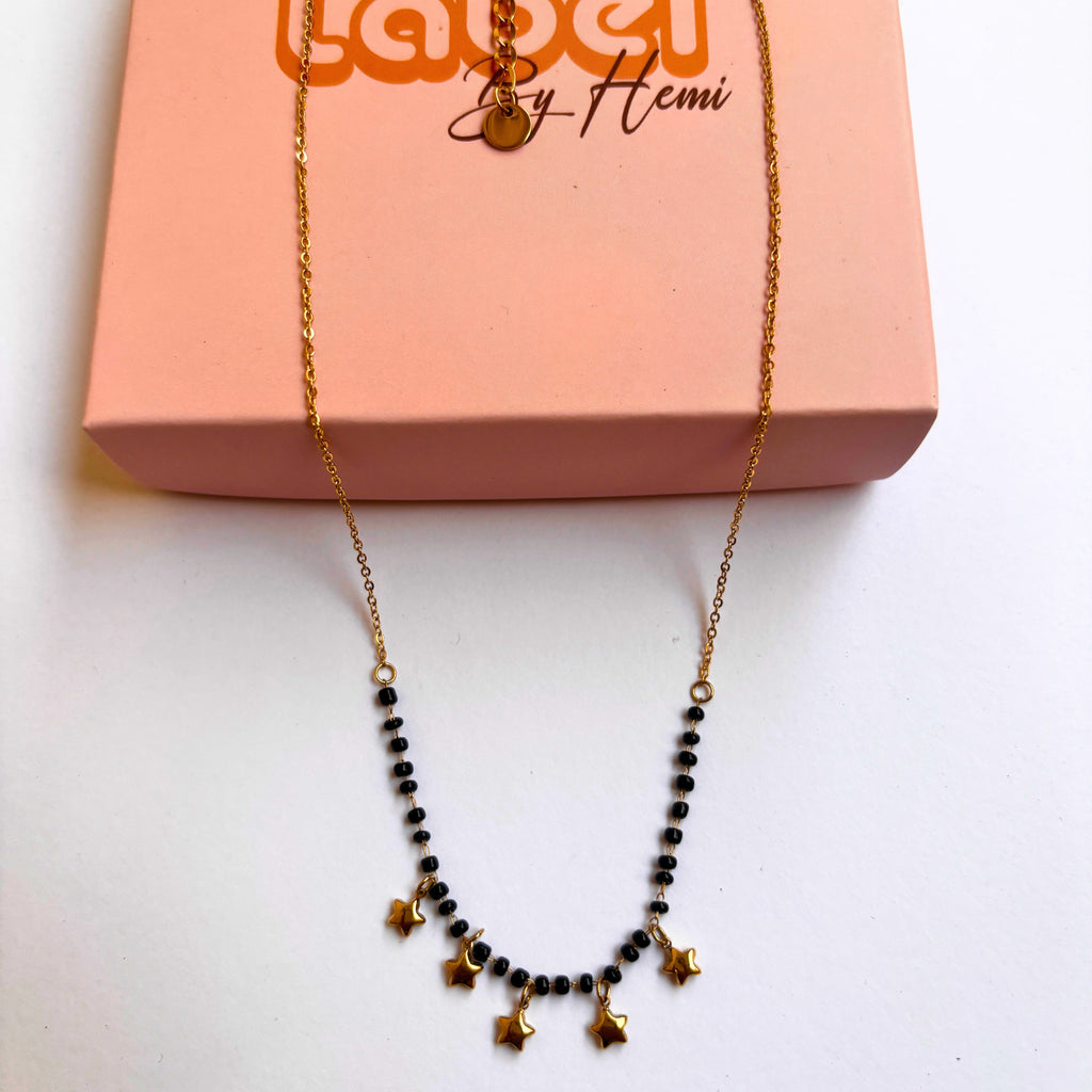 Star Black beads mangalsutra