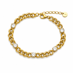 Soliatire link bracelet