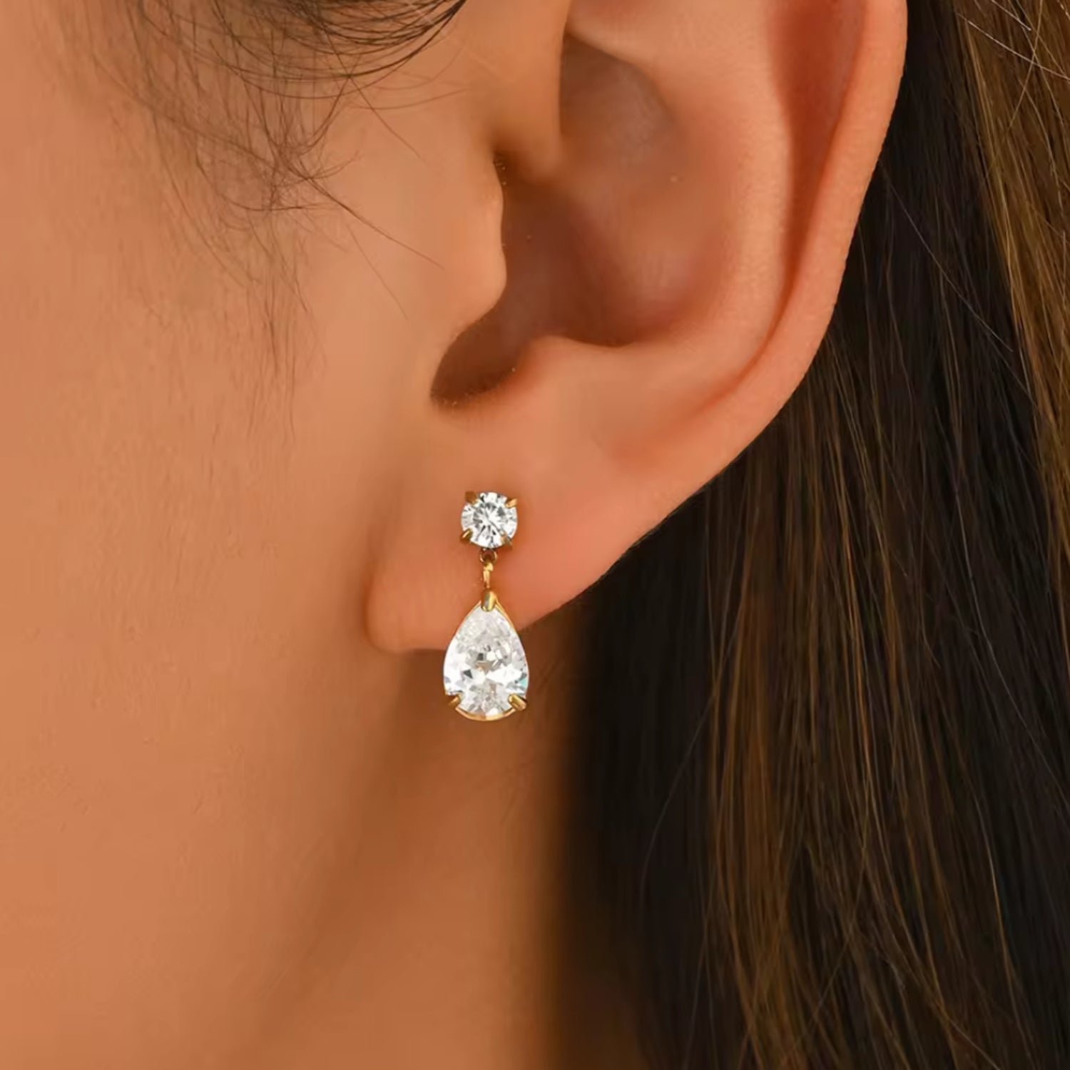 Almond Drop Studs