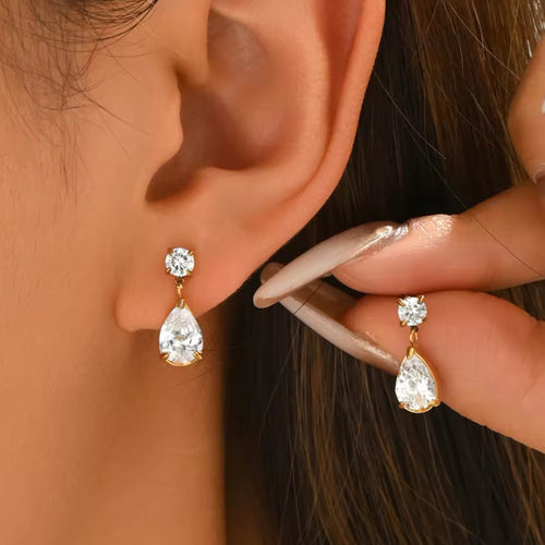 Almond Drop Studs