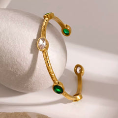 Emerald cuff Bracelet