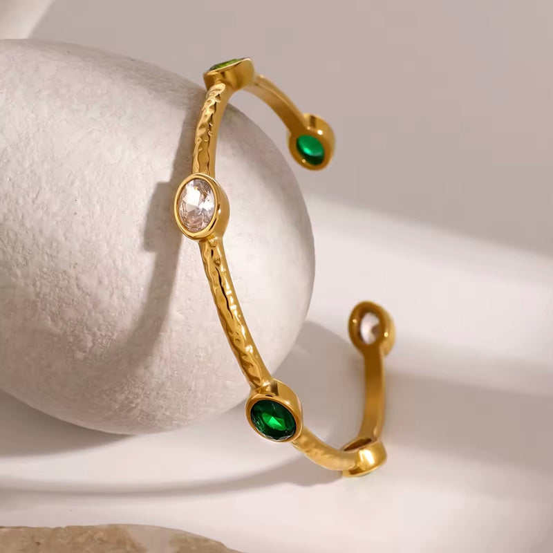 Emerald cuff Bracelet