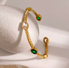 Emerald cuff Bracelet