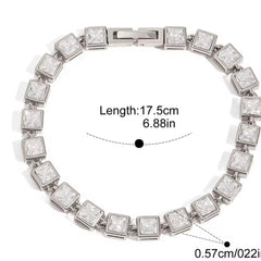 Square tennis bracelet