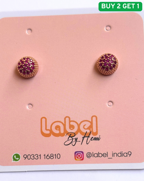 Pink Balls Earrings