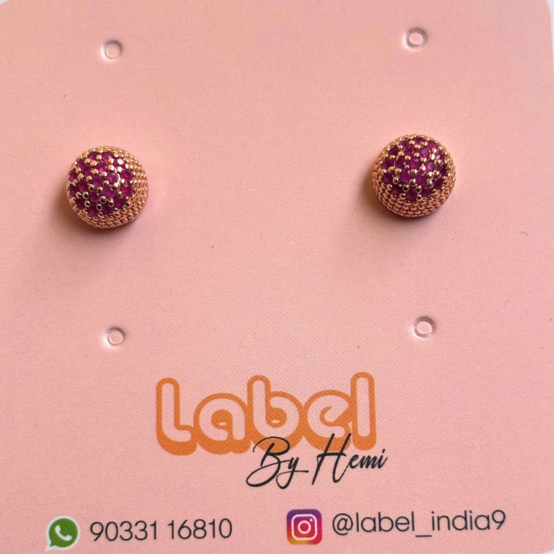 Pink Balls Earrings