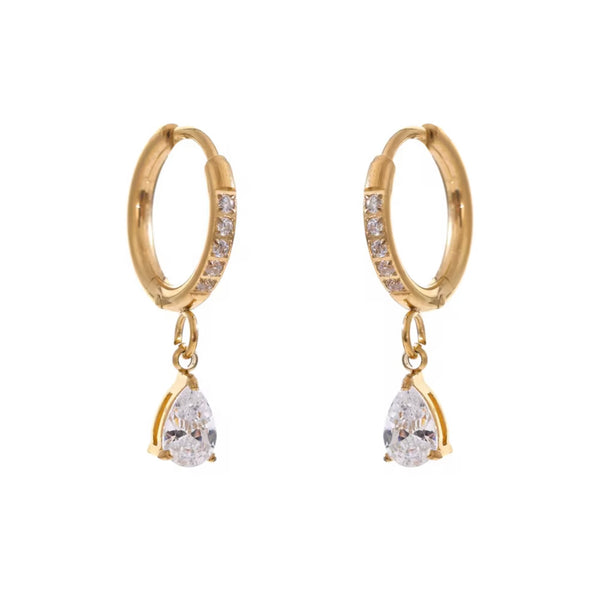 Almond hang Hoops