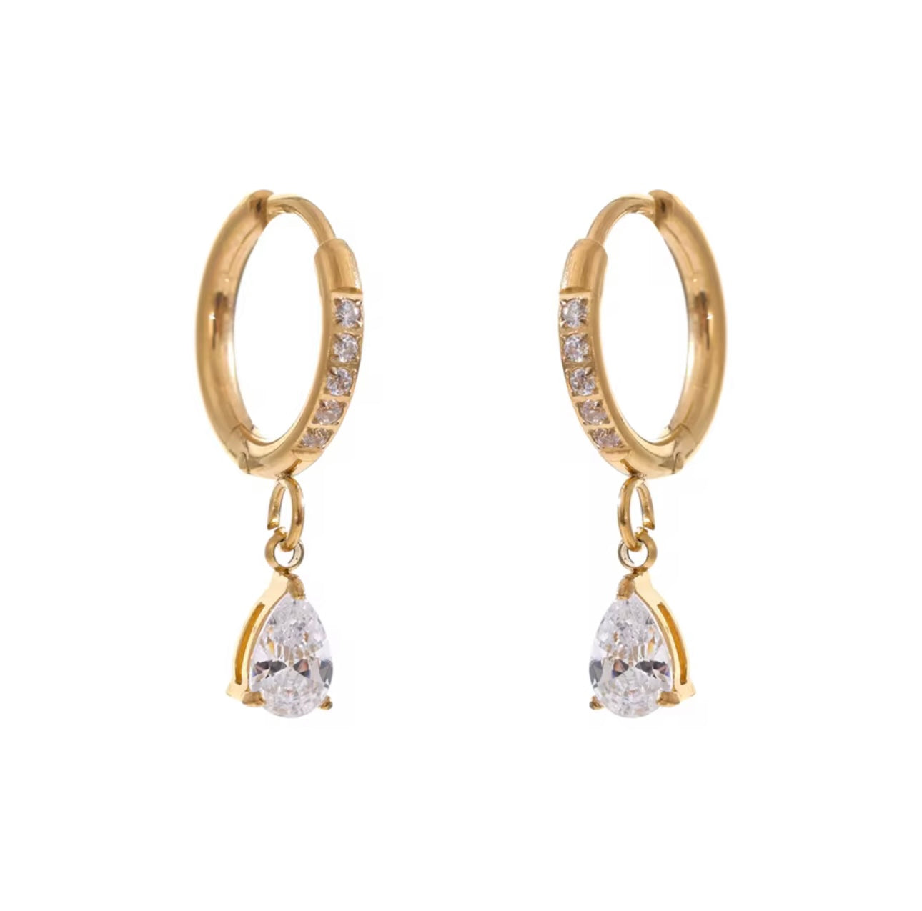 Almond hang Hoops