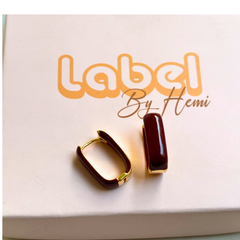 Rectangle Enamel Hoops